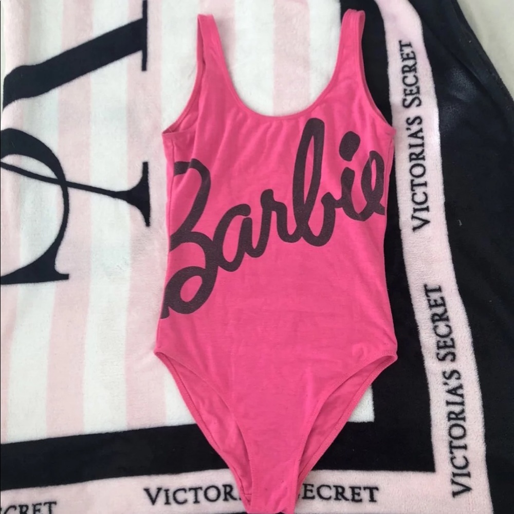 Barbie bodysuit pink Forever 21 S